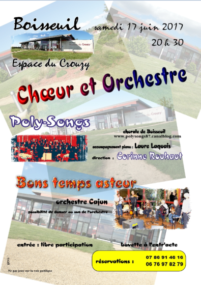 Concert de PolySong&rsquo;s le 17 Juin 2017 au Crouzy