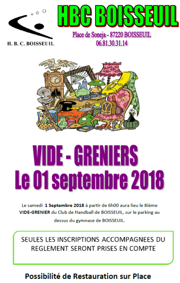 Vide grenier du Hand