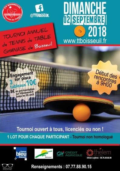 Tournoi Tennis de Table