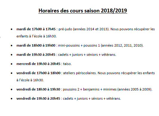 Rentrée du judo
