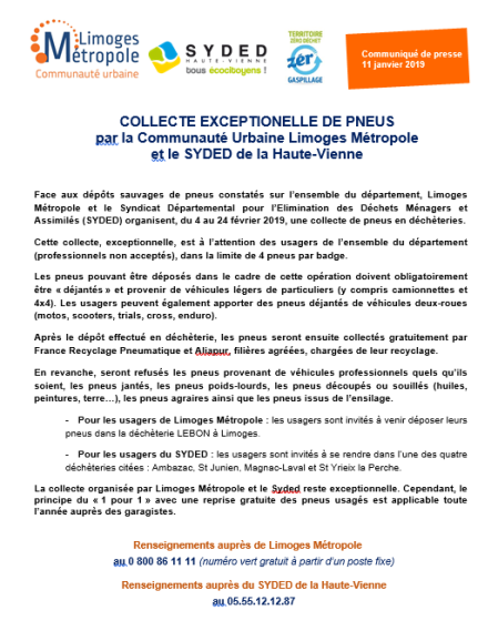 Collecte de pneus