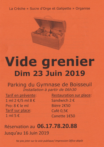 Vide grenier 23 juin