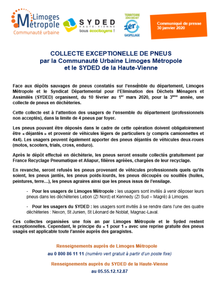 Collecte de pneus
