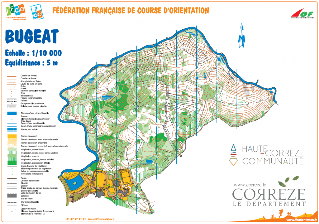 Carte de course d'orientation Centre sportif Espace 1000 Sources