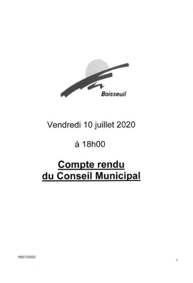 Conseil Municipal