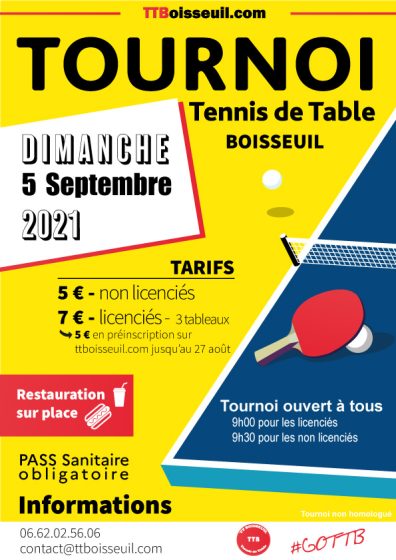 Tournoi tennis de table
