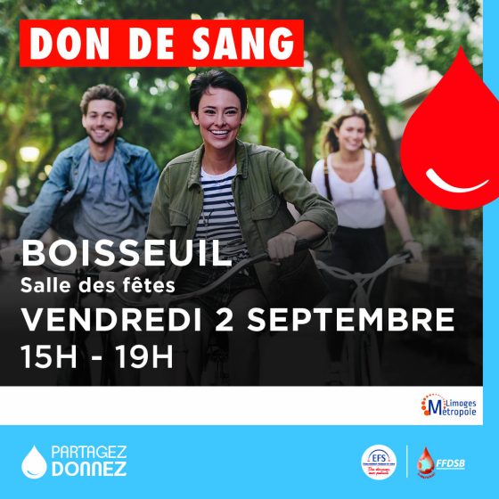 Don du sang : 2 septembre
