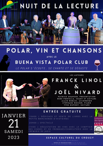 21 janvier : Polar, vin et chansons au Crouzy