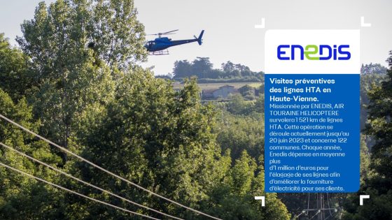 Survol lignes HTA par Enedis