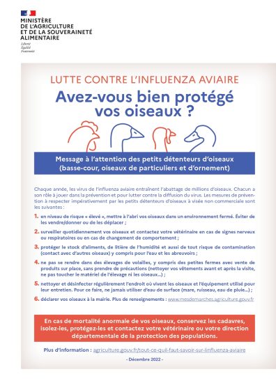 Lutte contre l&rsquo;influenza aviaire