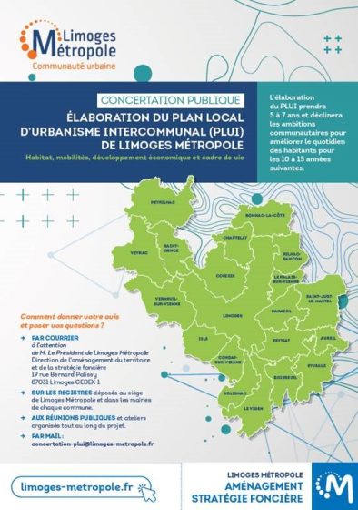 Concertation publique : Élaboration du Plan Local d&rsquo;Urbanisme Intercommunal (PLUI)