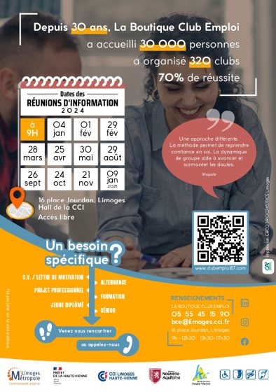 La Boutique Club Emploi : Réunions d&rsquo;informations 2024