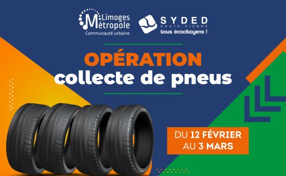 Collecte de pneus en déchèteries : du 12 février au 3 mars 2024