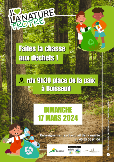 J&rsquo;aime la nature propre : faites la chasse aux déchets !